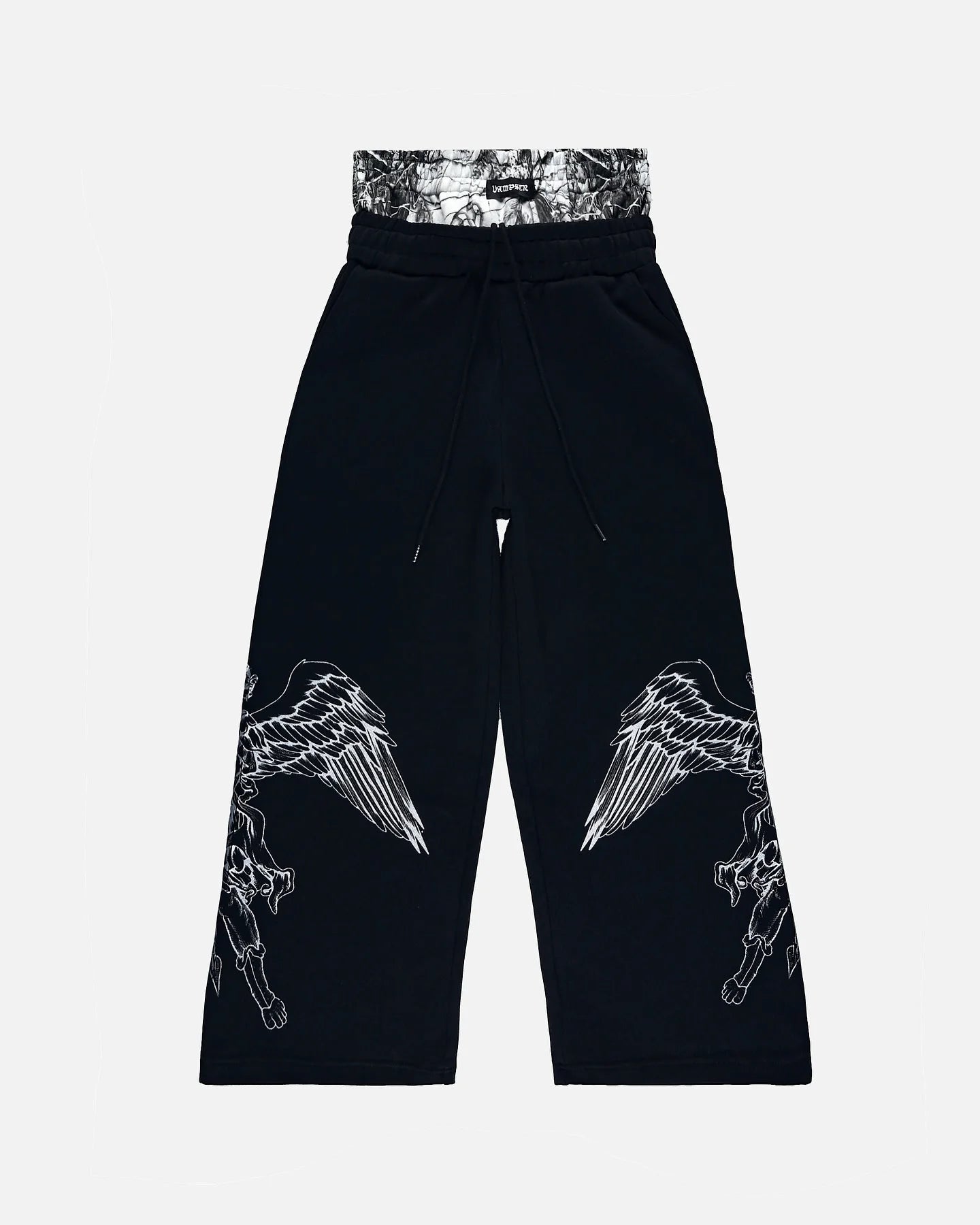 American Sweatpants For Men and Women Y2K Gothic Hip-hop Retro Double Camouflage Design Loose Elastic Waist Jogging Casual Pants