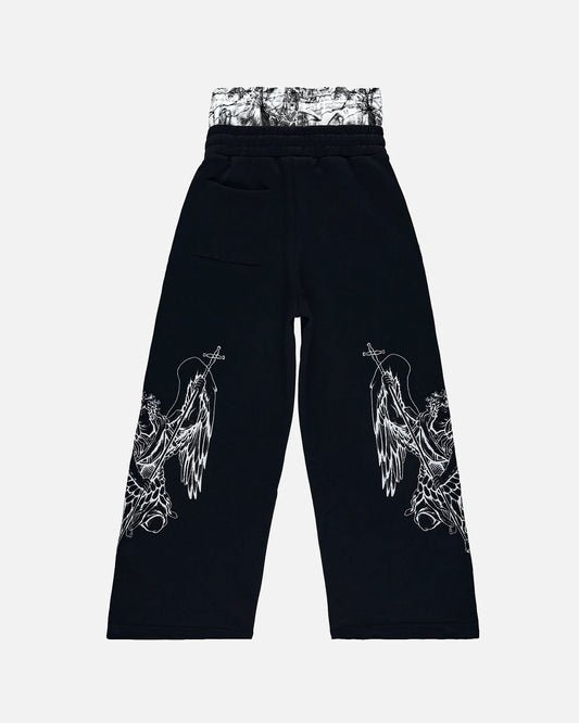 American Sweatpants For Men and Women Y2K Gothic Hip-hop Retro Double Camouflage Design Loose Elastic Waist Jogging Casual Pants