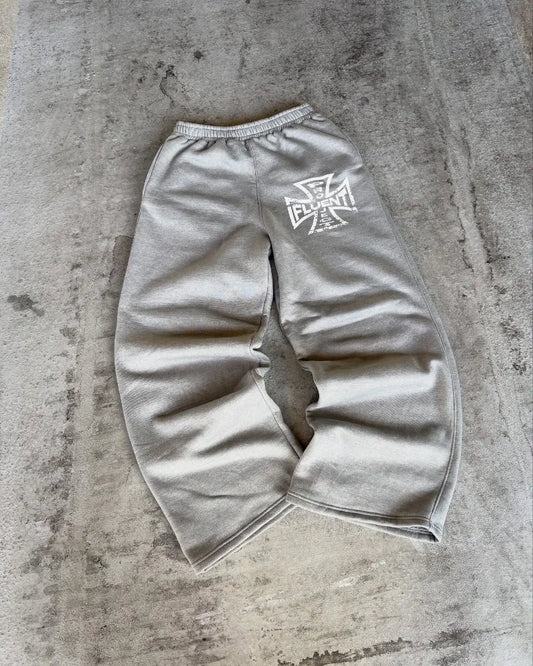 Fashion trend brand High street sports sweatpants men Y2k loose straight pants Hip hop American winter couple Goth vintage pants