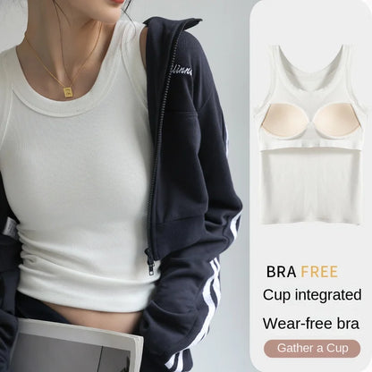 Round neck Summer Elastic TankTop