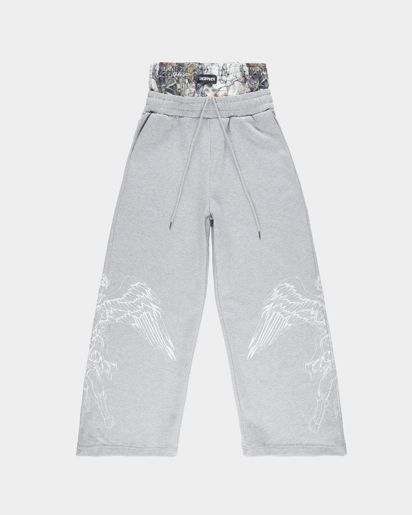 American Sweatpants For Men and Women Y2K Gothic Hip-hop Retro Double Camouflage Design Loose Elastic Waist Jogging Casual Pants