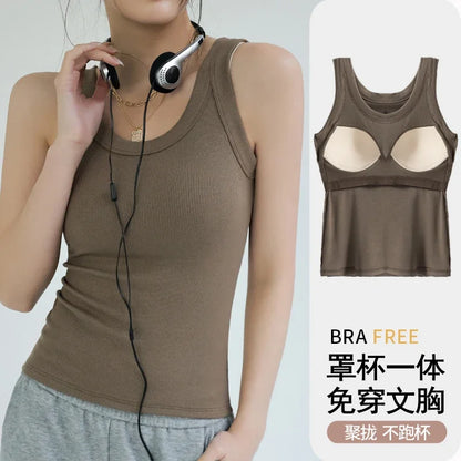Round neck Summer Elastic TankTop
