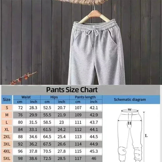 Joggers Gym Sports Fitness Men's Sweatpants Fashion Men's Clothing American Style Casual Pants Mid Waist Drawstring Trousers