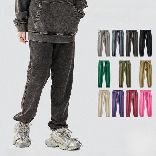 High Street Fashion Vintage Washed Sweatpants Men's Hip Hop Sports Joggers Man Y2K Streetwear Loose Casual Joggers Pants Women